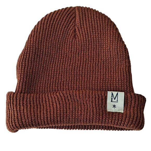 Weld MFG Other - Weld MFG Slacker Beanie Cap Hat Ribbed Knit Hemp Cotton Java Brown Unisex OS